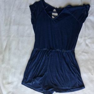 Navy blue romper.